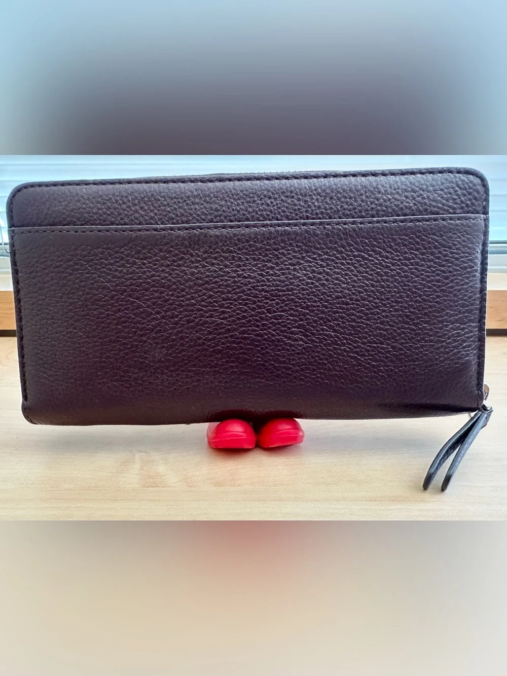 Kate Spade Deep Plum Brown Zip Around Wallet